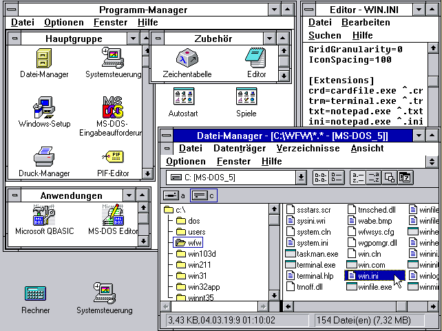 Abbildung 1: Windows 3.1 Screenshot